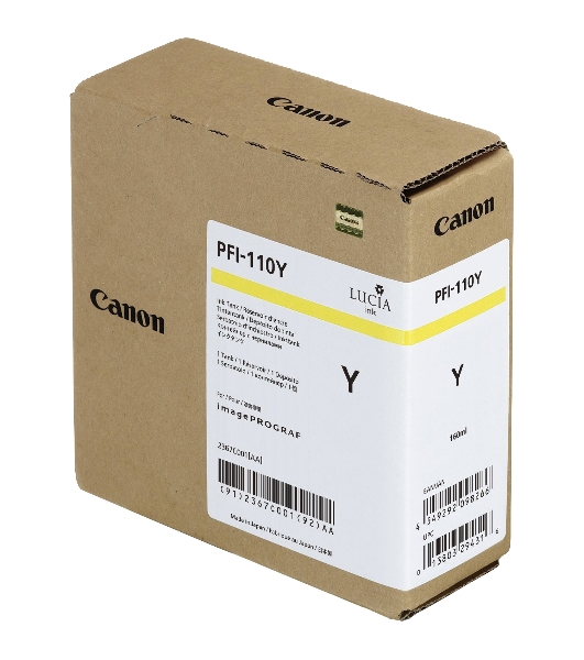 Картридж струйный Canon PFI-110 Y 2367C001 желтый (160мл) для Canon TX-2000/TX-3000/TX-4000