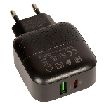 Сетевое зарядное устройство BOROFONE BA46A Premium, один порт USB, один порт Type-C, PD, 18W, 5V, 3.0A, черный, фото4