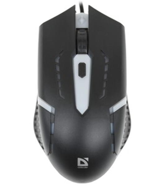 Мышь проводная Defender Hit MB-601 черный, 1200 dpi, USB, кнопки - 4