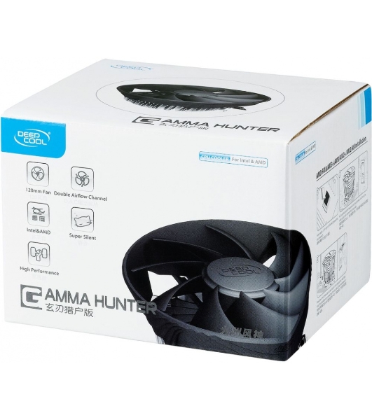 Кулер Deepcool GAMMA HUNTER серебристый/черный 120мм алюминий 1800rpm 21db 3-pin 95W 63.5мм