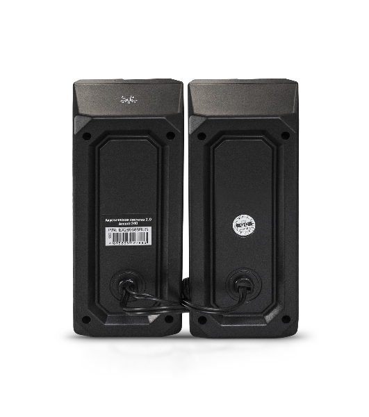 Акустическая система 2.0 ExeGate EX289688RUS Accord 240 (питание USB, 2х3Вт (6Вт RMS), 60-20000Гц, черный, RGb подсветка)