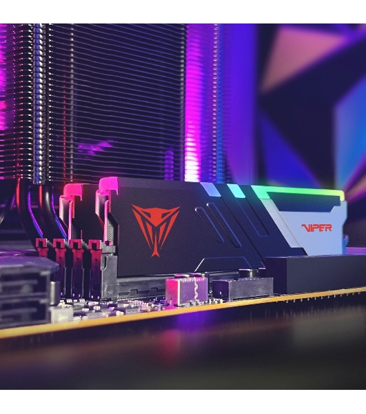 Оперативная память Patriot Viper Venom, DDR5, 32Gb (2x16Gb), 6400MHz, CL32, DIMM, с радиаторами, RGb, черный
