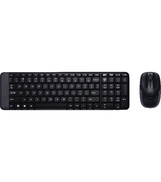 Комплект клавиатура+мышь Logitech MK220 беспроводной, USB, 1000 DPI, чёрный