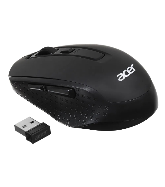 Мышь беспроводная Acer OMR070 черный, 1600 dpi, радиоканал, Bluetooth, USB, кнопки - 6