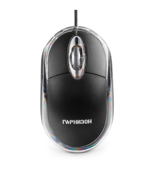 Мышь проводная Гарнизон GM-100 черный, 1000 dpi, USB, кнопки - 3