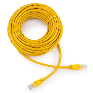 Патч-корд UTP Cablexpert PP12-10M/Y cat.5e, 10м, литой, многожильный, желтый