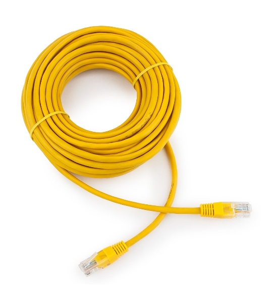Патч-корд UTP Cablexpert PP12-10M/Y cat.5e, 10м, литой, многожильный, желтый