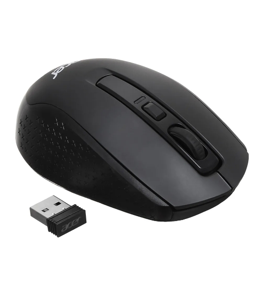 Мышь беспроводная Acer OMR070 черный, 1600 dpi, радиоканал, Bluetooth, USB, кнопки - 6