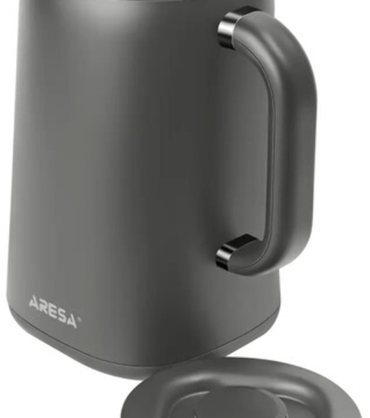 Электрочайник Aresa AR-3481 серый, 1.6 л, 1700 Вт, скрытый нагревательный элемент, поддержание температуры