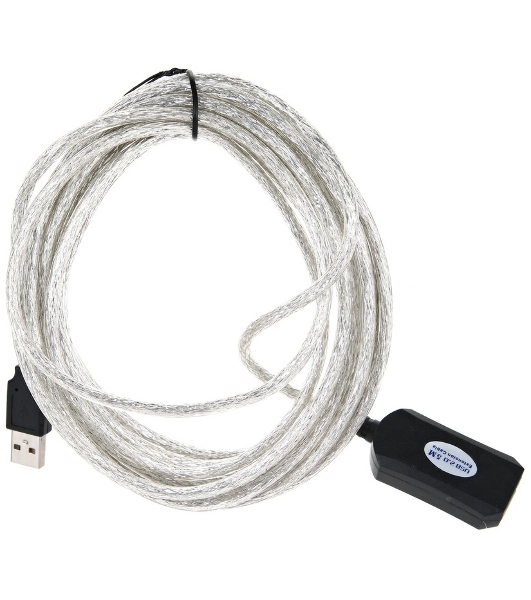 Кабель VCOM VUS7049-5M USB2.0-repeater, удлинительный активный Am-->Af 5м