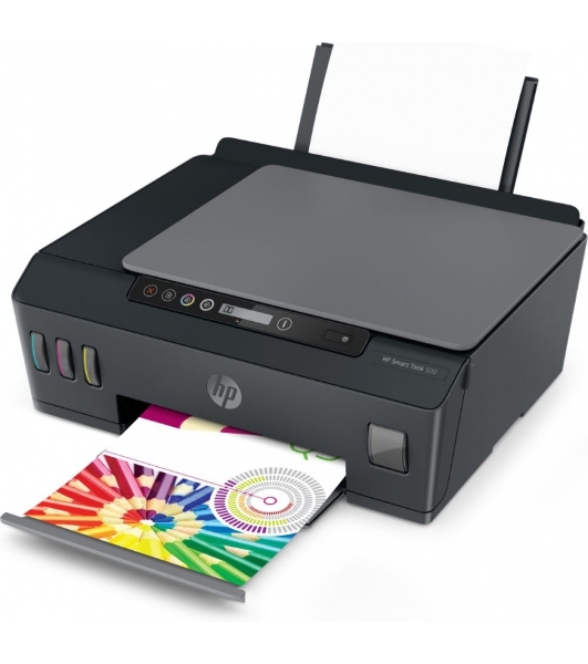 МФУ струйное HP Smart Tank 500 (4SR29A), A4, цветной, печ. до 22 стр/мин. (ч/б) до 16 стр/мин. (цвет), скан. до 8 стр/мин. (ч/б) 4 стр/мин. (цвет), 1200x1200dpi, USB