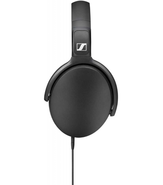 Наушники Sennheiser HD 400S накладные складные закрытые 18-20000Гц съемный кабель 1,4м, угловой jack 3.5мм, 120дБ, микрофон, черные, 508598