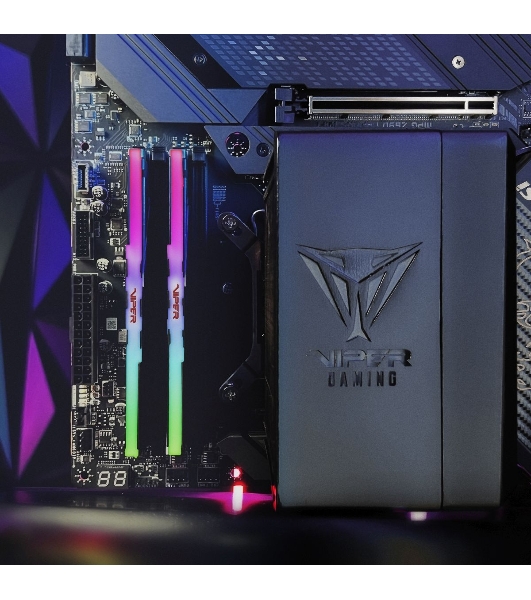 Оперативная память Patriot Viper Venom, DDR5, 32Gb (2x16Gb), 6400MHz, CL32, DIMM, с радиаторами, RGb, черный