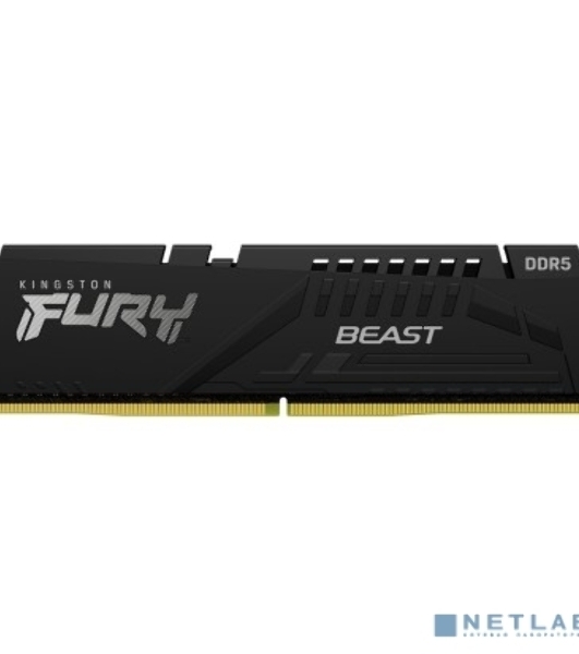 Оперативная память Kingston Fury Beast, DDR5, 8Gb (1x8GB), 5200MHz, CL40, DIMM, с радиатором, черный