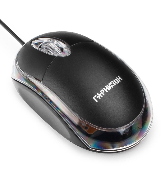 Мышь проводная Гарнизон GM-100 черный, 1000 dpi, USB, кнопки - 3