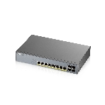 Коммутатор Zyxel GS1350-12HP, 10xGE (8xPoE+), 2xSFP, бюджет PoE 130 Вт, дальность передачи питания до 250 м, автоперезагрузка PoE-портов, повышенная защита от перенапряжений и электростатических разрядов, фото2