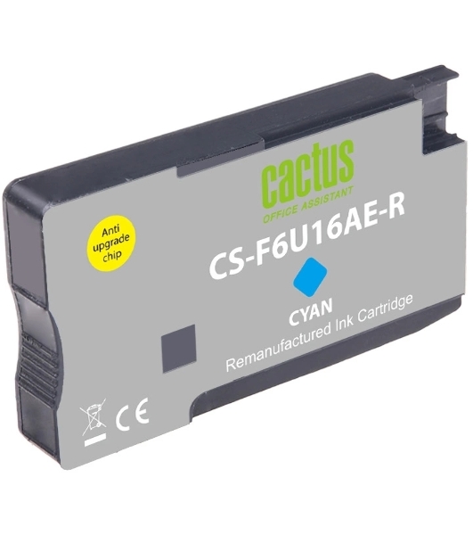 Картридж струйный Cactus CS-F6U16AE-R 953XL голубой (24мл) для HP OJ Pro 7740/8210/8218/8710/8715