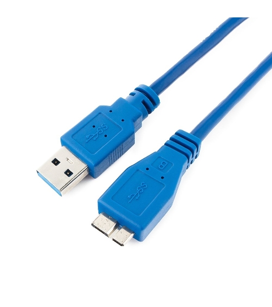 Кабель Gembird/Cablexpert USB 3.0 Pro, AM/microBM 9P, 30 см, экран, синий, пакет