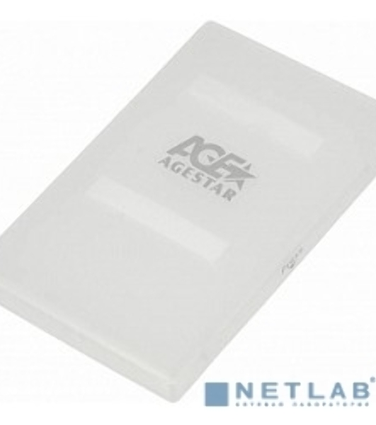 Контейнер для HDD AgeStar Внешний корпус 2.5' SATA HDD/SSD AgeStar SUBCP1 (WHITE) USB 2.0, пластик, белый, безвинтовая конструкция