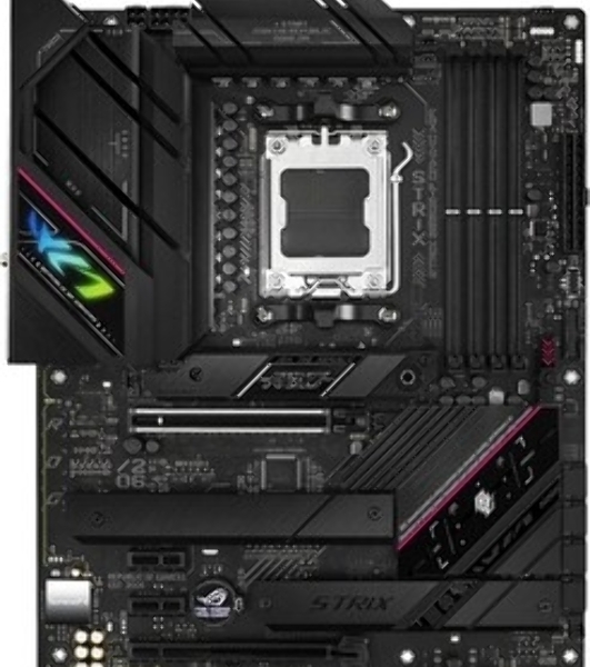 Материнская плата ASUS ROG STRIX B650E-F GAMING WIFI, AM5, AMD B650, 4xDDR5, 4xSATA, 3xM.2, 1xPCI-E 5.0 x16, 1xPCI-E 4.0 x4, 2xPCI-E x1, 1xHDMI, 1xDP, 1x 2.5Gb LAN, 4xUSB-A 2.0, 4xUSB-A 3.2 Gen 1, 2xUSB-A 3.2 Gen 2, 1xUSB-C 3.2 Gen 2, 1xUSB-C 3.2 Gen 2x2, 5x3.5 мм, 7.1, ATX