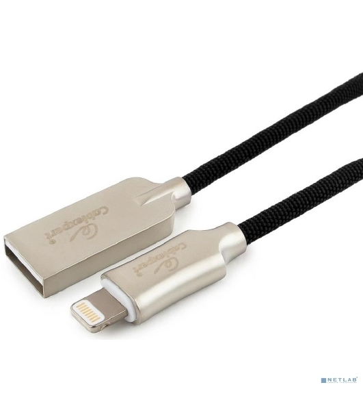 Кабель USB Cablexpert для Apple CC-P-APUSB02Bk-0.5M, MFI, AM/Lightning, серия Platinum, длина 0.5м, черный, блистер