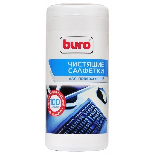 Салфетки Buro BU-Tsurface для поверхностей туба 100 шт влажных