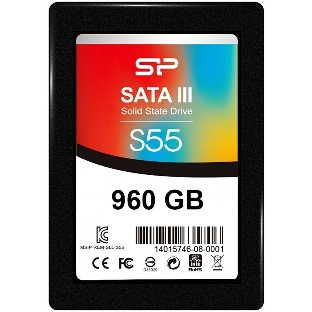 Накопитель SSD SiliconPower Slim S55, 960Gb, SATA, 2.5', R/W 540/480