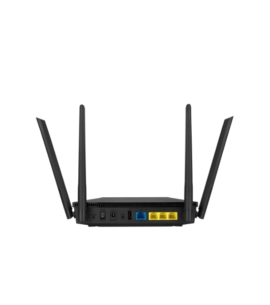 Роутер ASUS RT-AX53U 802.11b/g/n/ac/ax, до 574 + 1201 Mbps, 2,4 + 5 гГц, 4 антенны, USB