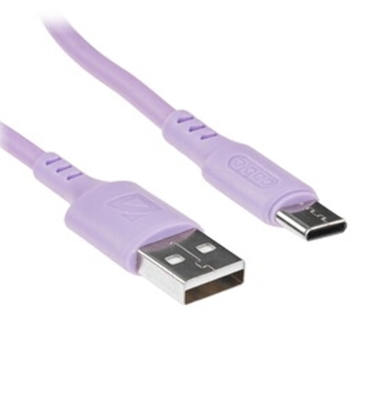Кабель Defender F207, USB 2.0 (AM) - Type C, 1метр, 2.4А, силиконовая оплетка, красный.