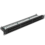 Патч-панель UTP 19' 48 port кат.5e ExeGate разъем KRONE&110 (dual IDC), 1U, RoHS, черный, фото10