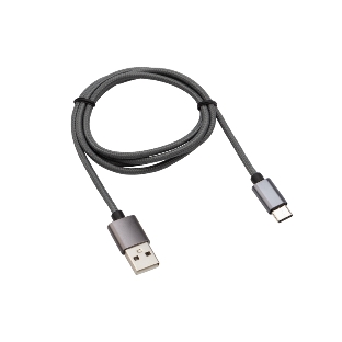 Кабель USB-Type-C Rexant 3A/nylon/grafit/1м