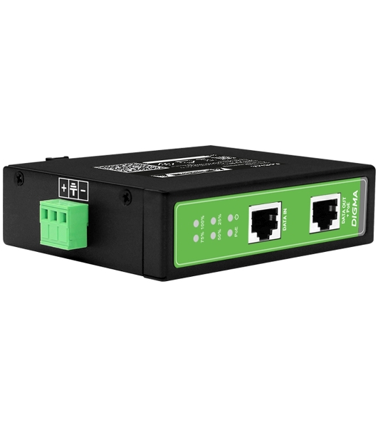 Инжектор PoE Digma DNP30W48GDXM 10/100/1000BASE-T 30Вт 37-57В(DC)