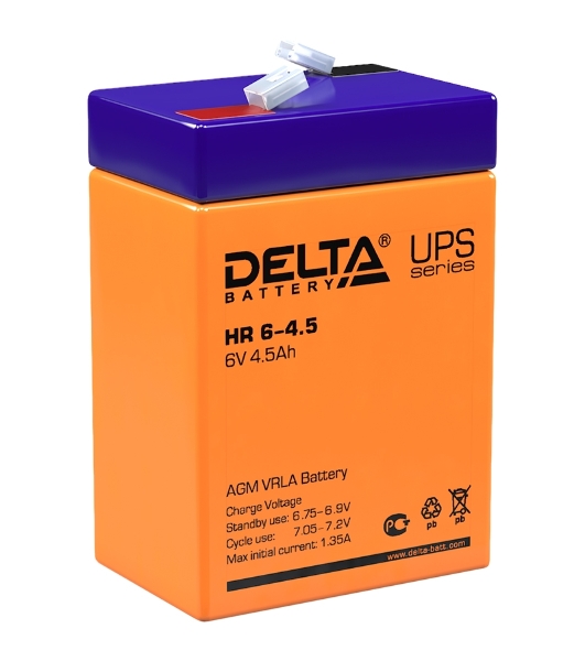 Батарея для ИБП Delta HR 6-4.5 (6V, 4.5Ah)