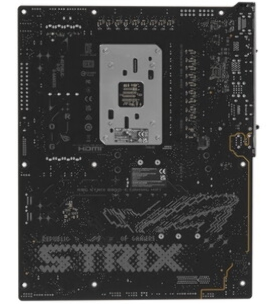 Материнская плата ASUS ROG STRIX B850-E GAMING WIFI, AM5, AMD B850, 4xDDR5, 4xSATA, 5xM.2, 1xPCI-E 5.0 x16, 1xPCI-E 4.0 x16, 1xRealtek 5Gb Ethernet, 1xUSB-C 4, 1xUSB-C 20Gbps, 6xUSB-A 10Gbps, 4xUSB-A 2.0, 3x3.5 мм, 7.1, ATX