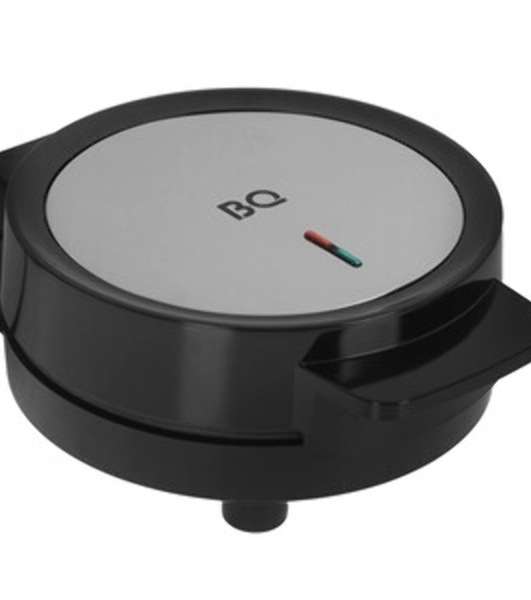 Вафельница BQ ST1009 черный/стальной, WAFFLE. 1000 Вт, приготовление 4 вафель одновременно, антипригарное покрытие панелей Non-Stick PRO, равномерный нагрев, теплоизолированная ручка, противоскользящие ножки, 2 индикатора работы: нагрева и питания, диапазон температур нагрева: 230 °С, материал корпуса: металл, бакелит, материал панелей : металл, размер рабочей поверхности: диаметр 190 мм, количество панелей: 2, вид панелей: венские вафли, длина шнура: 0.7 м, напряжение: 220-240 В, 50-60 Гц, защита от поражения электротоком: класс I'