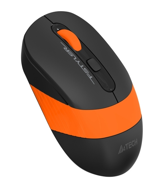 Мышь беспроводная A4Tech Fstyler FG10 черный/оранжевый, 2000 dpi, радиоканал, USB, кнопки - 4