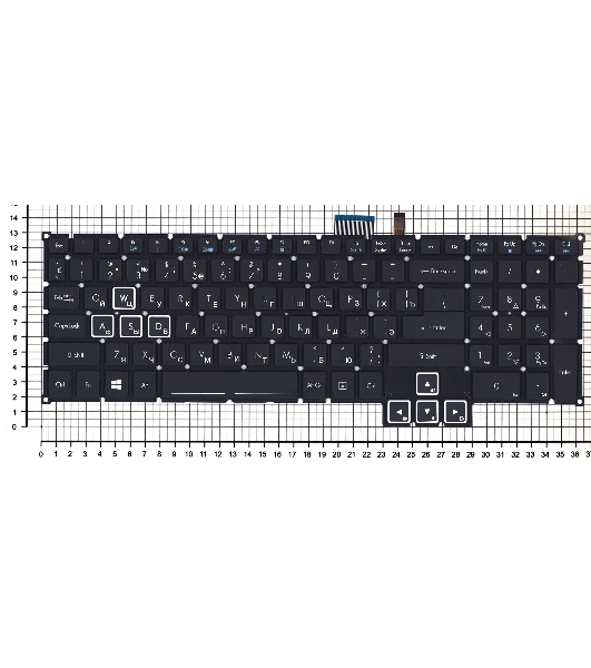 Клавиатура для ноутбука Acer Predator 17X GX-791 черная c подсветкой