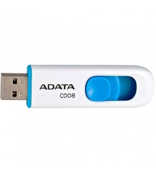 Флешка USB ADATA C008 (AC008-16G-RWE), 16Gb, USB 2.0, R/W 15/5, белый/синий