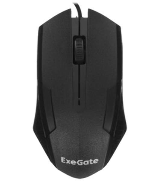 Мышь проводная ExeGate SH-9025S черный, 1000 dpi, USB, кнопки - 3