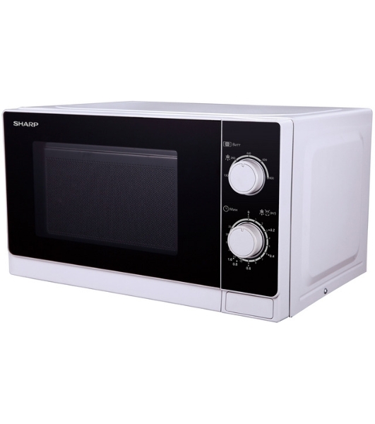 Микроволновая печь Sharp R-2000RW белый, 20 л, 800 Вт, переключатели - поворотный механизм
