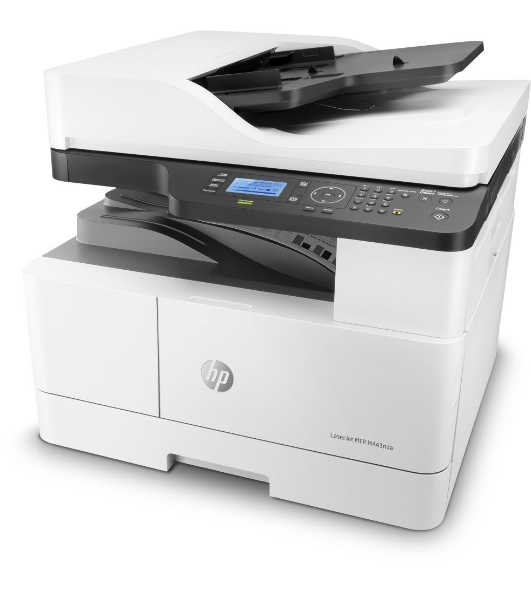 МФУ лазерное HP LaserJet MFP M443nda (8AF72A), A3, ч/б, печ. до 25 стр/мин. (А4) до 13 стр/мин. (А3), скан. до 21 стр/мин., 1200 x 1200 dpi (печать) 600x600dpi (скан.), USB, RJ-45