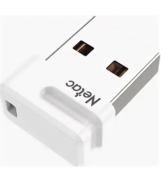 Флешка USB Netac U116 mini (NT03U116N-064G-32WH), 64Gb, USB 3.2, R/W 90/30, белый