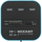 Кард-ридер Rexant 18-4118/черный/MS/MS PRODUO/M2/MMC/SD/microSD/microSDHC/microSDXC/USB Type-C/пластик, фото12