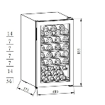 Винный шкаф Maunfeld MFWC-124S56 черный, 124 л, 1 отсек, 56 бут., класс G, фото14