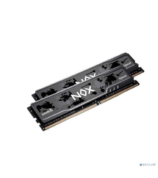 Оперативная память Apacer Nox, DDR5, 32Gb (2x16Gb), 5200MHz, CL40, DIMM, радиатор, серый/черный