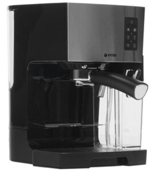 Кофеварка рожковая Vitek VT-1524 серый, исп. кофе - молотый, 0.24 л, 750 Вт, 5 бар