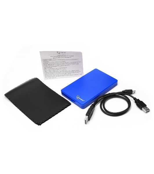 Контейнер для HDD Gembird EE2-U2S-40P-B Внешний корпус 2.5' EE2-U2S-40P-B, синий, USB 2.0, SATA, пластик