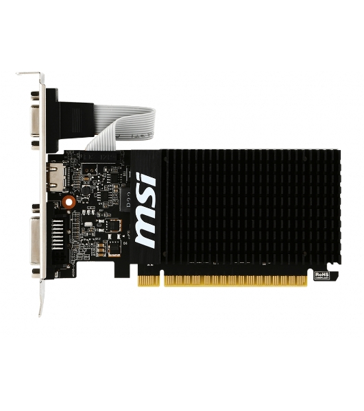 Видеокарта MSI PCI-E GT 710 2GD3H LP nVidia GeForce GT 710 2048Mb 64bit DDR3 954/1600 DVIx1/HDMIx1/CRTx1/HDCP Ret low profile