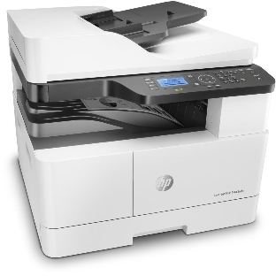 МФУ лазерное HP LaserJet MFP M443nda (8AF72A), A3, ч/б, печ. до 25 стр/мин. (А4) до 13 стр/мин. (А3), скан. до 21 стр/мин., 1200 x 1200 dpi (печать) 600x600dpi (скан.), USB, RJ-45