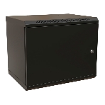 Шкаф коммутационный WRline (WR-TW-1245-SR-RAL9004) настенный 12U 600x450 мм пер. дв. металл 2 бок. пан. 60 кг черный 370 мм 650 мм IP20 сталь, фото4